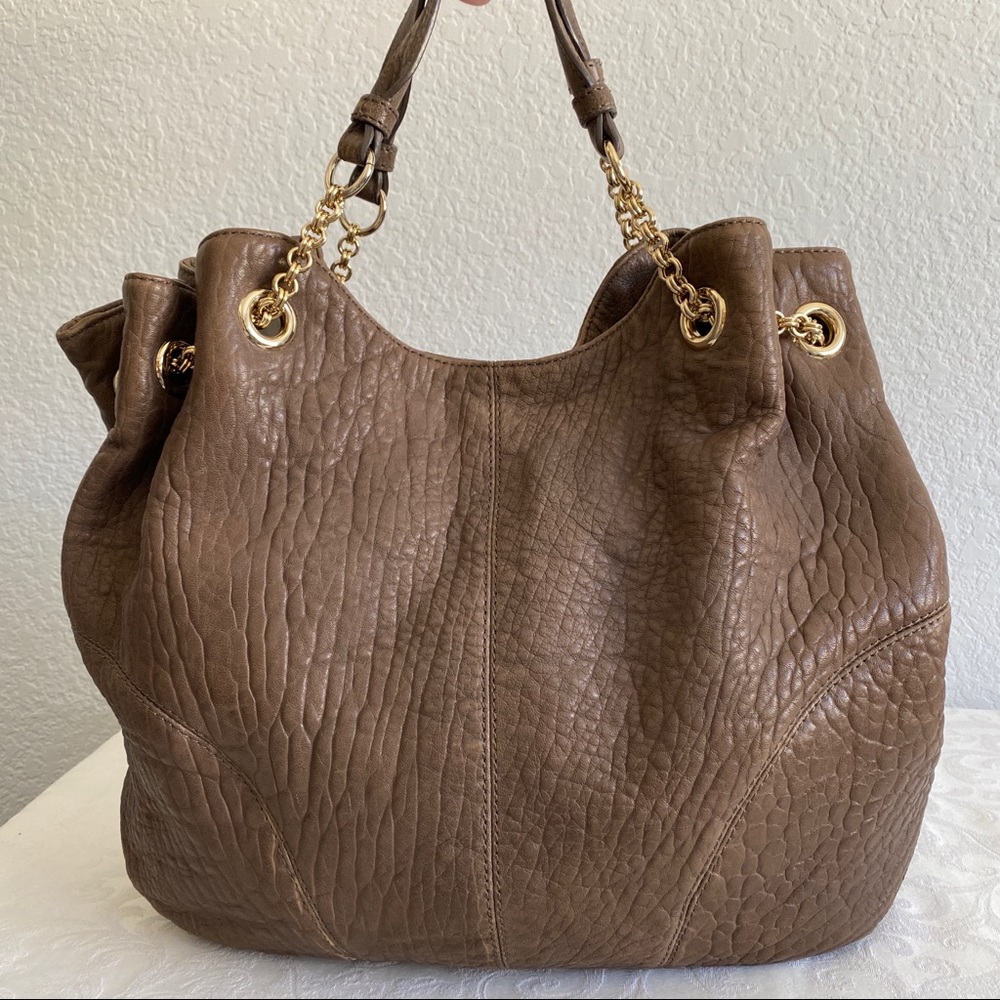 Vince Camuto Brown large leather hobo bag